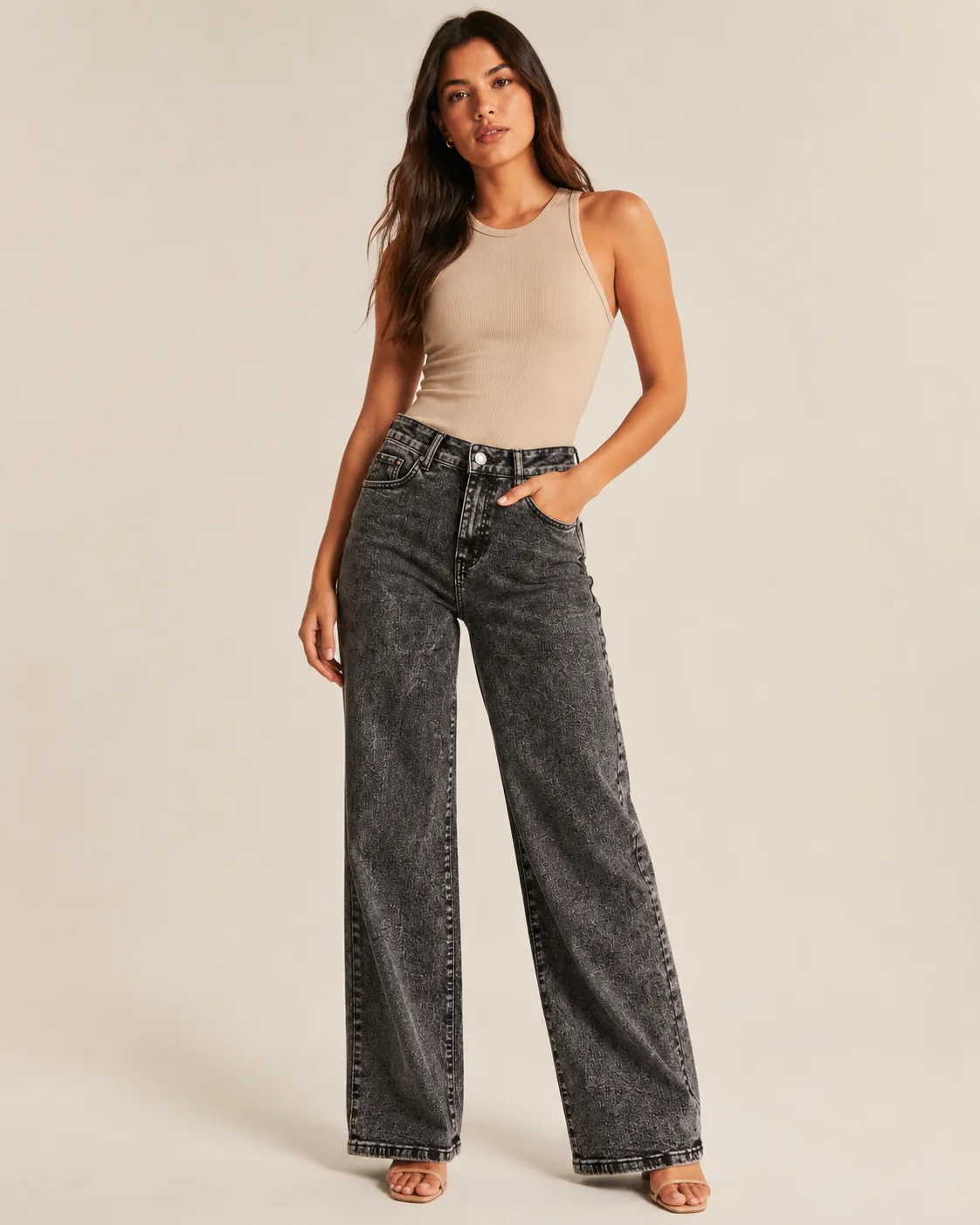 jeans charcoal wide — Confetty Chic, boutique en Lerma