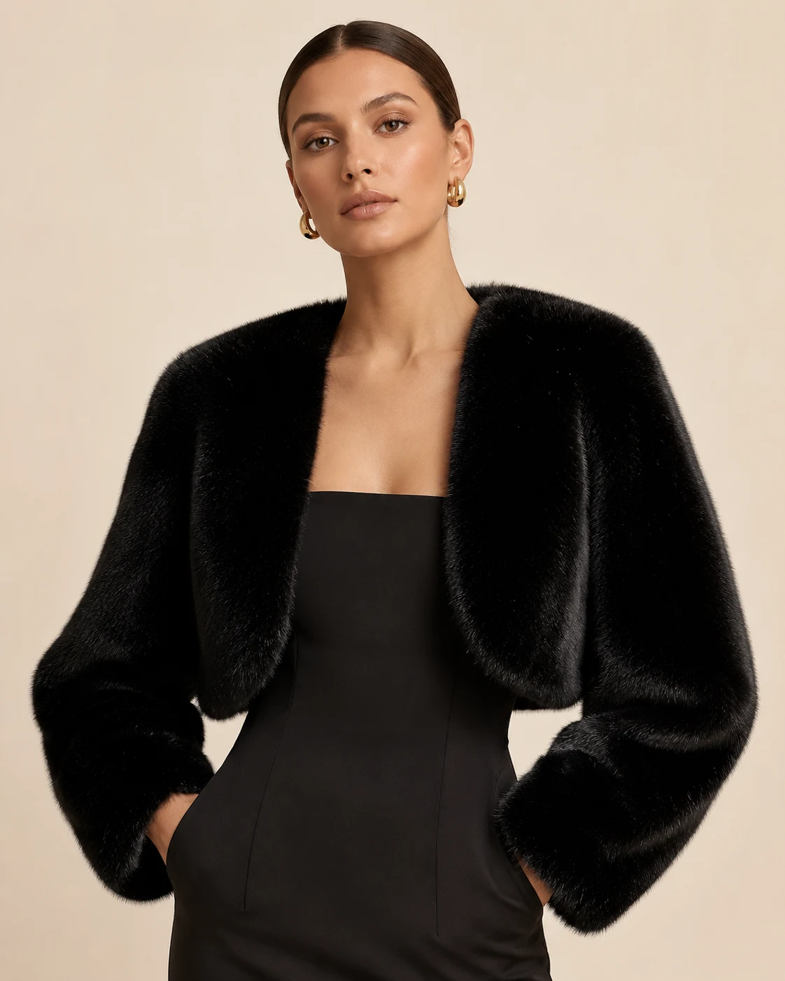 chamarra noir fur — Confetty Chic, boutique en Lerma