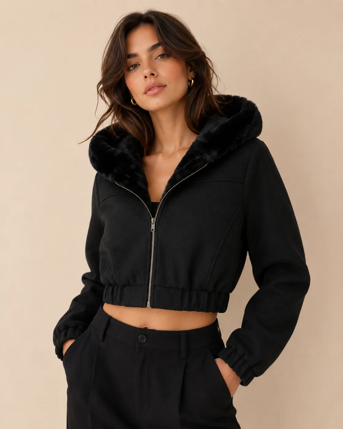 chamarra midnight plush — Confetty Chic, boutique en Lerma