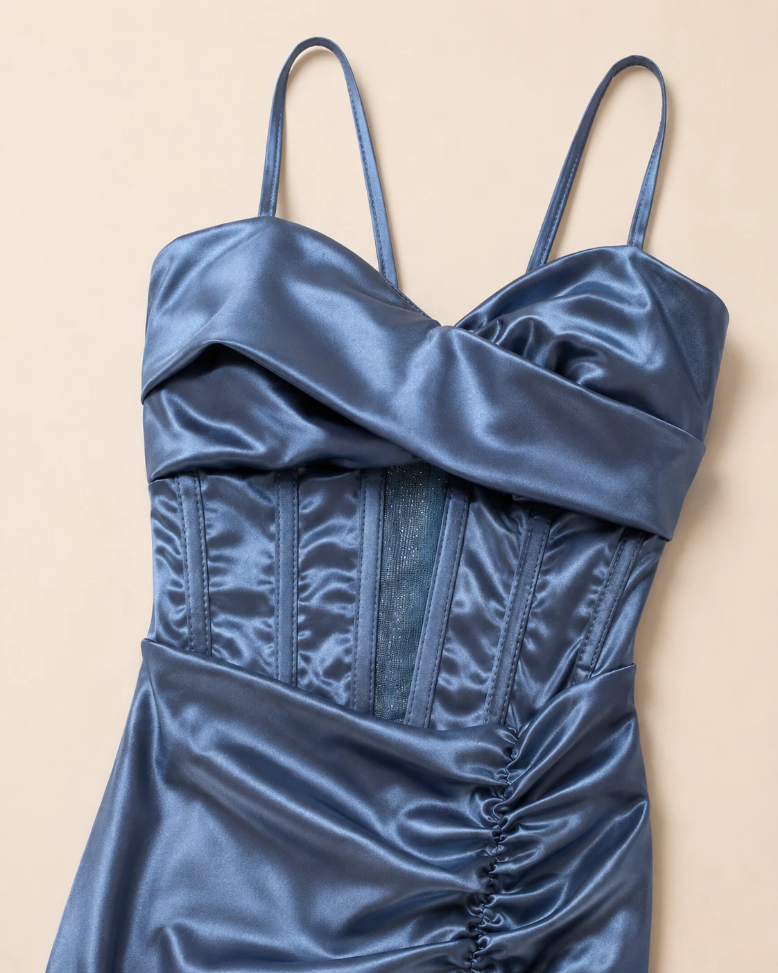 vestido satín blue hour — Confetty Chic, boutique en Lerma