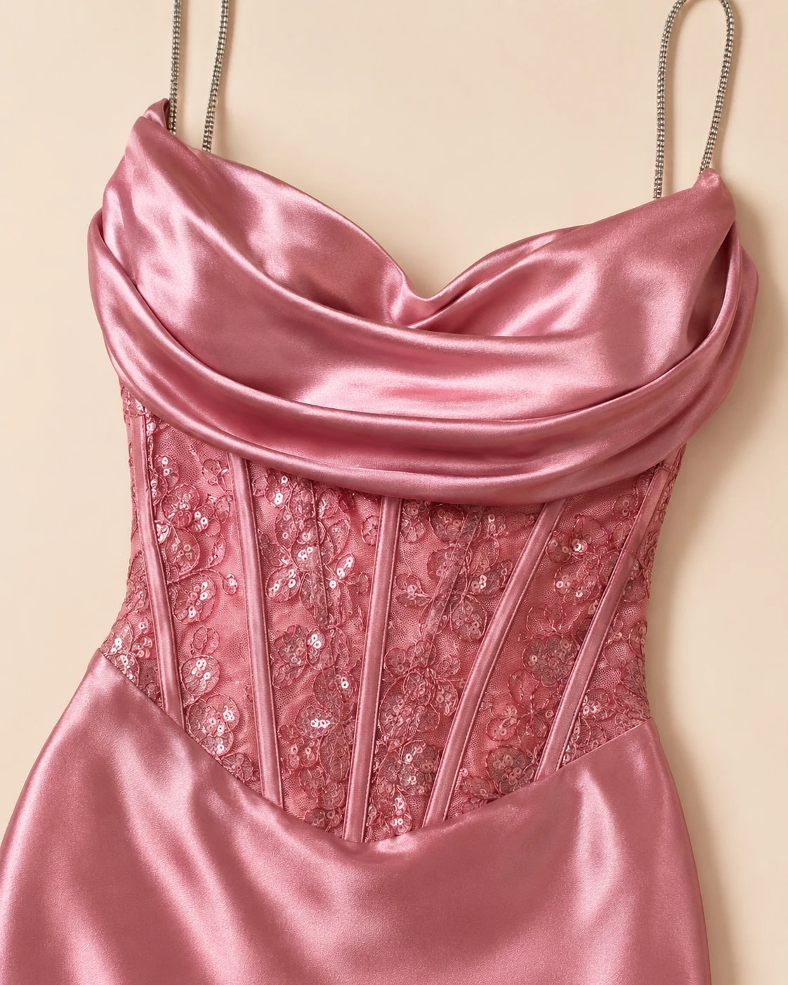 vestido satin rose — Confetty Chic, boutique en Lerma