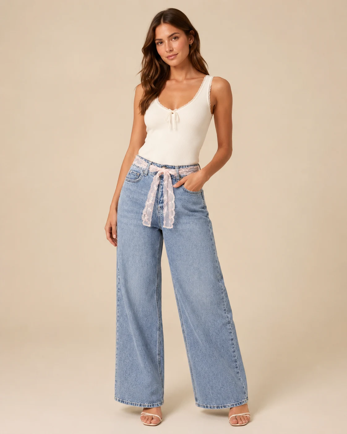 jeans lace blue — Confetty Chic, boutique en Lerma